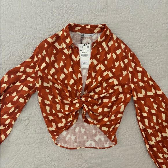 Zara Crop Blouse NWT - Picture 9 of 10